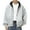 Light Gray, variant on KHONTS Zip up Reversible Hoodies for Men Long Sleeve Casual Fall Winter Comfort Fashion Unisex Jacket Coat Light Gray XL