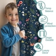 thumbnail image 3 of Blackout Kids Curtains,Pioneer Flower Floral Print Pattern Childrens Insulated Curtains Set Of 2,Bedroom Essentials,Toddler Room Decor 52"x63", 3 of 5