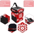 thumbnail image 2 of Snowflake Foldable Car Trash Bin with Lid, Leak-proof Mini Trash Can for Car, Hanging Storage Bag Included, 2 of 6