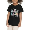 thumbnail image 4 of MUXiin Easter Shirts for Toddler Girls Bunny Short Sleeve Tee for Toddler Easter Day Easter Day Blouse Tops Children's Shirts Easter Gifts for Boys(Black,5-6 Years), 4 of 5
