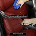 thumbnail image 4 of EKR Custom Fit Bolt Car Seat Covers for Chevrolet Bolt EV 2LT & Bolt EUV LT/Premier 2022 2023 (Rear 40/60 Split W/Armrest)-Full Set Waterproof Faux Leather Auto Seat Covers(Burgundy), 4 of 7