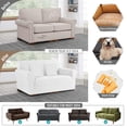thumbnail image 6 of Timeles 1 Piece Stretch Loveseat Sofa Covers Non Slip Couch Covers Soft Jacquard Sofa Slipcover Washable Furniture Protector with 2 Throw Pillow Covers (2 Seater, Ivory), 6 of 7