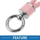 thumbnail image 3 of Llavero de Bargains Únicos, llavero universal con anillo para llaveros para mujeres, cuero sintético, tono plateado y rosa, 3 of 6