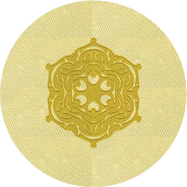Ahgly Company Tapis Rond Lavable en Machine Intérieur Transitionnel Jaune Soleil, 4 Pieds Rond