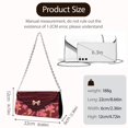 thumbnail image 7 of Xixirimido Roses Floral Print Evening Clutch Purses for Women Leather Clutch Handbags for Formal Wedding Party Prom Crossbody Shoulder Envelope Bag, Red, 7 of 7