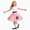 Pink, variant on 50s Costumes for Girls 50s Poodle Dress with Polka-Dot Printed Scarf for Kids Halloween Costume(Hot Pink,3-6 Years)