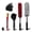 Red/Black, variant on YeewayVeh 4Pack Car Wheel Cleaning Kit, Bendable Microfiber Wheel Brush and Car Detailing Brush, Soft & No-Scratch Rim Tire Brush Set for All Wheel Types, Red