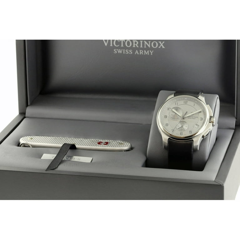 Victorinox men's chronograph officer hotsell stainless steel bracelet watch 42mm
