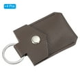 thumbnail image 3 of Uxcell Leather Key Fob, Genuine Leather Keys Cover Portable Key Rings Air Tag Holder for Keys ID, Coffee 4 Pack, 3 of 6