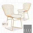 thumbnail image 2 of Elle Decor Holly Wire Dining Side Chair in French Gold (Set of 2), 2 of 8