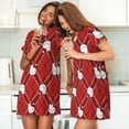thumbnail image 3 of Lsque Sanrio Pattern Nightgowns for Women Sleep Shirts Short Sleeve Nightshirt Pullover Nightdress Soft Sleepwear Relaxed Fit Nightdress, 3 of 5
