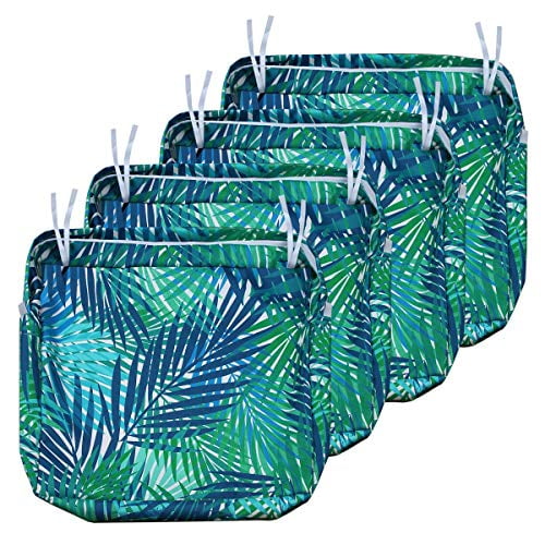 NettyPro Housses de Coussin de Chaise d'Extérieur 24 x 24 Pouces Imperméables pour Meubles de Patio avec Fermeture Éclair, Housse de Remplacement Seulement