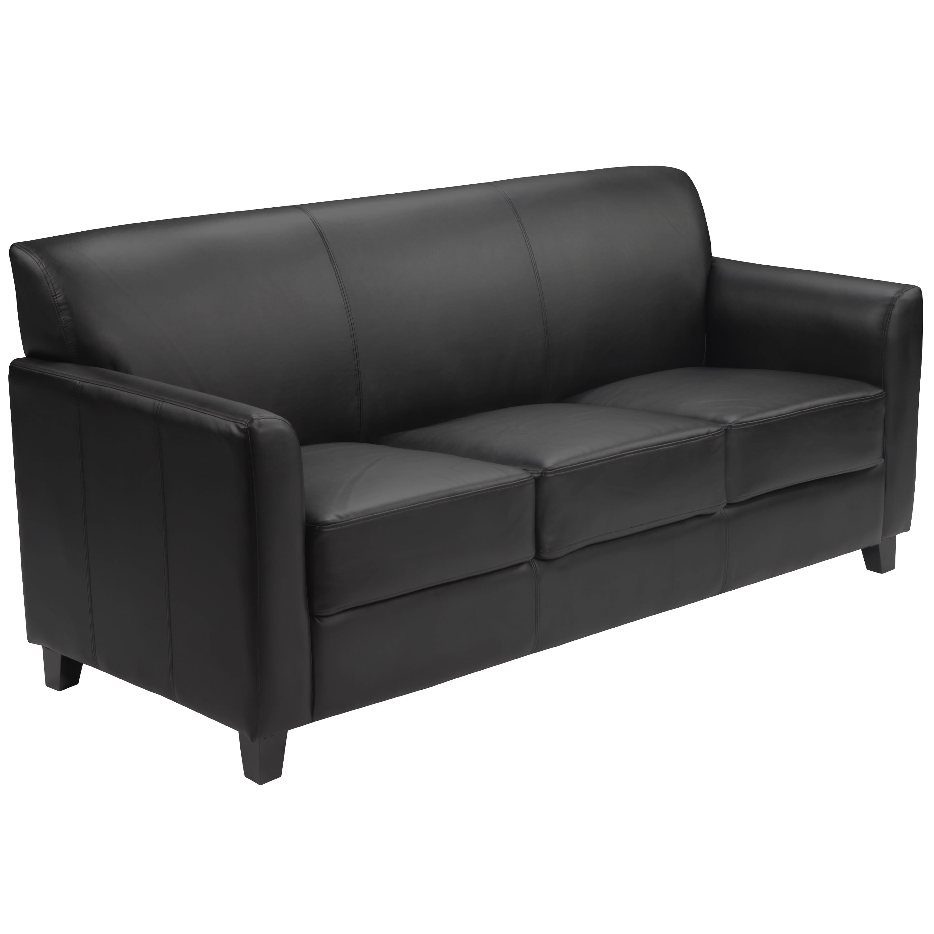 Flash Furniture Black LeatherSoft Sofa with Clean Line Stitched Frame