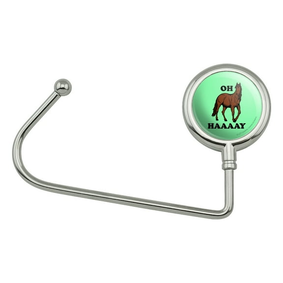 Oh Haaaay Horse Hay Hey Funny Humor Purse Bag Hanger Holder Hook
