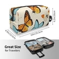 thumbnail image 4 of Goofa Butterflies Printed Toiletry Bag with Handle,Large Capacity Travel Makeup Cosmetic Bag for Women, Carry on Airport Airline Compliant Bag, 4 of 9
