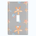 thumbnail image 2 of Metal Light Switch Wall Plate Outlet Cover (Colorful Flower Vintage Gray - Single Toggle), 2 of 2