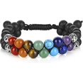 thumbnail image 1 of Pulsera de cuentas de chakras, pulsera de cristal curativa de los 7 chakras, pulsera de cuentas de piedra de yoga, pulsera de meditación, relajación y ansiedad., 1 of 5