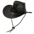 thumbnail image 1 of Western Cowboy Hat Men Casual Cowgirl Sombrero para el escenario de compras de presentación Cosplay Marrón oscuro, 1 of 8