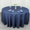 thumbnail image 5 of Efavormart 120" Seamless Premium Polyester Table Linens Round Commercial Grade Tablecloth For Wedding Banquet Restaurant - Navy Blue, 5 of 11