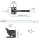 thumbnail image 2 of Cerradura para puerta de jardín, pestillo automático por gravedad - Cerradura para puerta de hierro con resorte, con pestillo ajustable - Cable para cercas metálicas - para puerta de jardín, una piez, 2 of 5