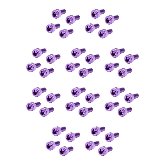 Eigraketly 4 piezas aleación montaña bicicleta agua botella jaula pernos profesional Color sólido soporte tornillos accesorios azul Violeta 10piezas
