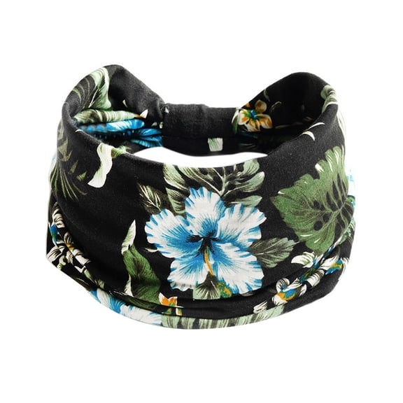 Headbands for Women Wide Knotted Elastic Non Slip Sweat Wicking Yoga Running Daily Sports Hair Wrap Womens Headbands