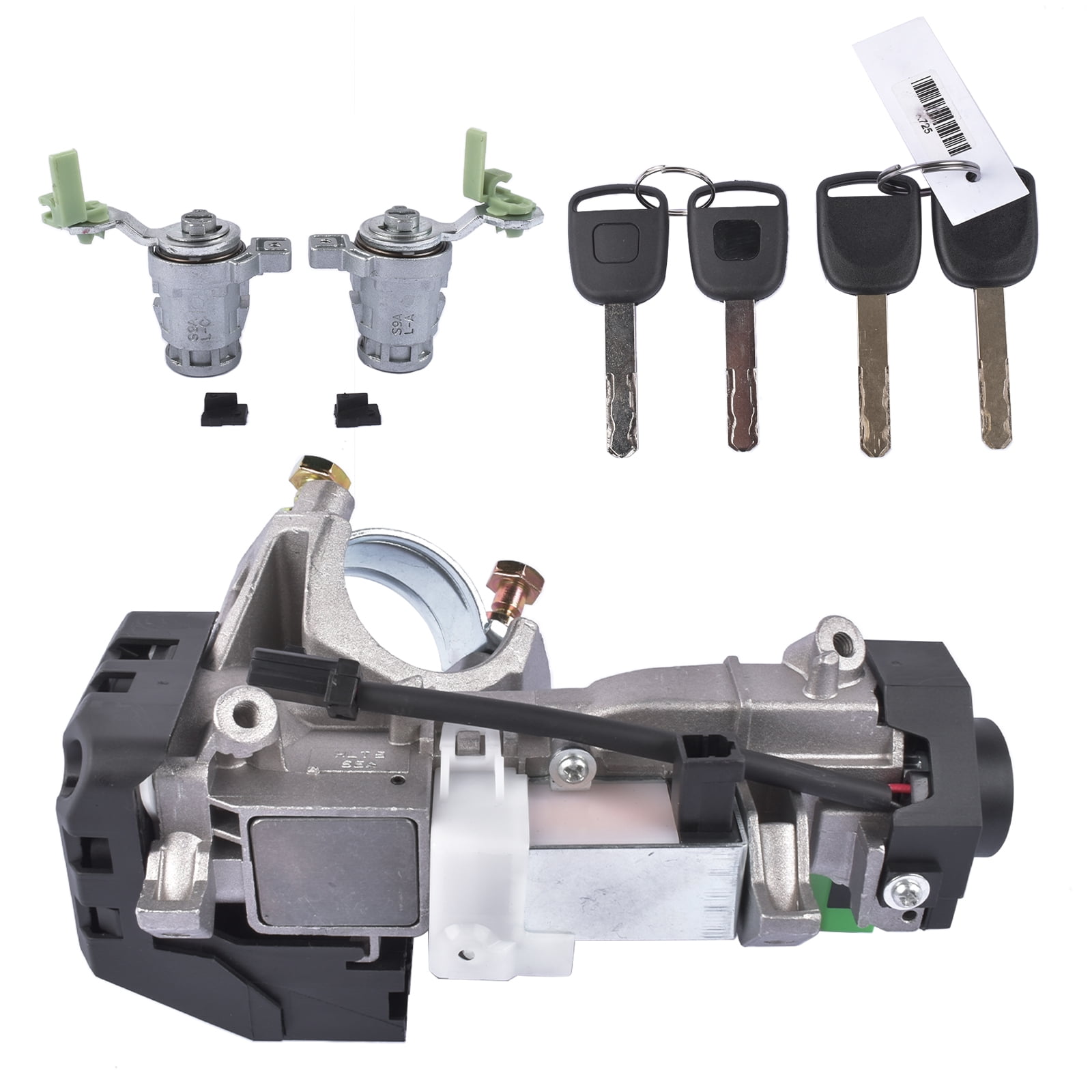 Mustrod For Honda CRV 2002-2006 Ignition Switch Left Right Door Lock Cylinder w/4 Keys 72185-S9A-013