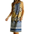 thumbnail image 3 of TaTaai Womens Fashion Vintage Bohemian Print Sleeveless Dress Round Neck Knee Length Casual Comfortable Dress for Spring Summer Daily Vacation Wear Gift, 3 of 6