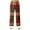 Vermilion, variant on Women's Fashionable Casual Trousers with Geometric Print, Modern and Trendy Pants for Casual Outings, Daily Use, and Women's Wardrobe Essentials,Wine,S