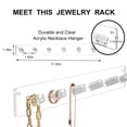 thumbnail image 2 of Necklace Holder, Acrylic Necklace Organizer Wall Mounted with 12 Hooks, for Hanging Necklace, Jewelry, Bangles, Bracelets and Rings, Best Gifts for Girls and Women(2 PACK), 2 of 6