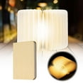 thumbnail image 1 of WIFKLSIIPG Tri Color Eye Protecting LED Desk Lamp with Wooden Base Carved Foldable Book Light/Night Light, 1 of 7