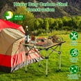 thumbnail image 5 of Folding Camping Table, Portable Upgraded Carbon Steel Table with Heavy Duty Carrying Bag, Lightweight Foldable Outdoor Camping Table, Table for Picnic and Barbecue, Beach Patio, Table for 2-3 People, 5 of 10