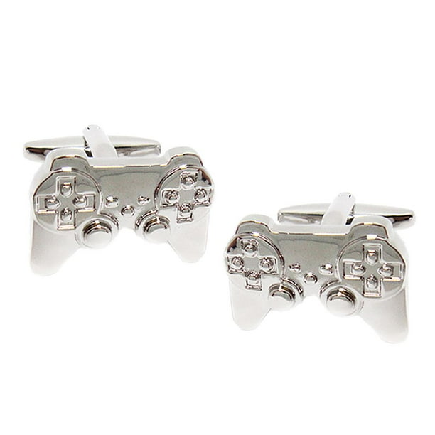de Gemelos para Hombre, Controlador de Juegos, Accesorios de , 15 Mm - - Plata Hugo Mancuerna del mango de la mano multicolor