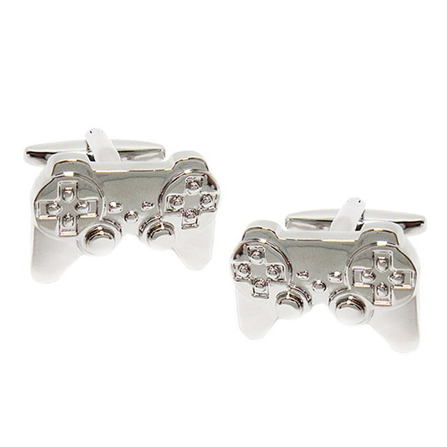 de Gemelos para Hombre, Controlador de Juegos, Accesorios de , 15 Mm - - Plata Hugo Mancuerna del mango de la mano multicolor