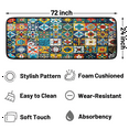thumbnail image 2 of CURLYOOT Mexican Talavera Runner Rug 2'x6' Washable Kitchen Runner Rug Indoor Non Slip Laundry Rugs Colorful Bohemian Floor Carpet for Hallway Kitchen Entryway Bedroom Living Room, 2 of 9