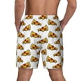 thumbnail image 3 of Kdxio Pizza Print Men's Swim Trunks with Compression Liner 7 Inch Inseam Quick Dry Swim Shorts, 3 of 7