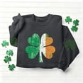 thumbnail image 4 of Moxiu Womens St Patricks Day Shirt Lucky Clover Irish Shamrock Pullover Crewneck Graphic Shirts Tops Long Sleeve Sweatshirt Dark Gray,L, 4 of 7