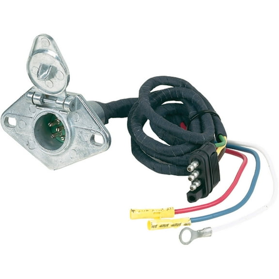 Hopkins Towing Solutions 4 Wire-Flat to 6-Round Adapter, Metal