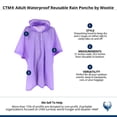 thumbnail image 5 of CTM Adult Waterproof Reusable Rain Poncho by Wootie, 5 of 5