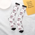 thumbnail image 4 of Daiia Sports Socks Cartoon Poodle Dog Printed Novelty Crew Socks for Men Women Knee High Socks Cotton Socks Soft & Breathable Support Unisex Socks, 4 of 9