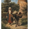 thumbnail image 2 of Theodor Breidwieser 15x16 Black Ornate Wood Framed Double Matted Museum Art Print Titled - On the Way to the Market, 2 of 5