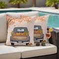 thumbnail image 4 of Fall Truck Outdoor Waterproof Pillow Covers, Thanksgiving Tree Maple Leaf Pumpkins Sunflower Decorative Square Throw Pillowcase Sofa Cushion Sham for Patio/Couch/Chair, 18"x18" 2 Pack, 4 of 8