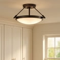 thumbnail image 3 of 3381BX Hinkley Lighting Collier - 3 Light Semi-Flush Mount 9.25 Inches High and 15.25 Inches Wide, 3 of 12