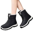 thumbnail image 6 of Fnooota Womens Winter Boots, Non Slip Hiking Ankle-High Warm Snow Boots Black Size 7, 6 of 7