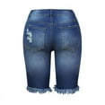 thumbnail image 4 of Edvintorg New High Waist Tassel Ripped Denim Shorts Female Clearance Women Elastic Destroyed Hole Leggings Short Pants Denim Streetwear Jean Shorts Women Summer, 4 of 7