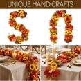 thumbnail image 5 of SLYNSHome Artificial Fall Garland With Maple Leaves Pumpkins Sunflowers, Autumn Vine Decor For Fireplace Mantel Thanksgiving Harvest Home Party Decoration, 5 of 9
