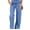 A Light Blue, variant on DOKOTOO Women's Jeans Straight Leg Stretchy Jeans High Waisted Trendy Welt Pockets Loose Wide Leg Denim Pants