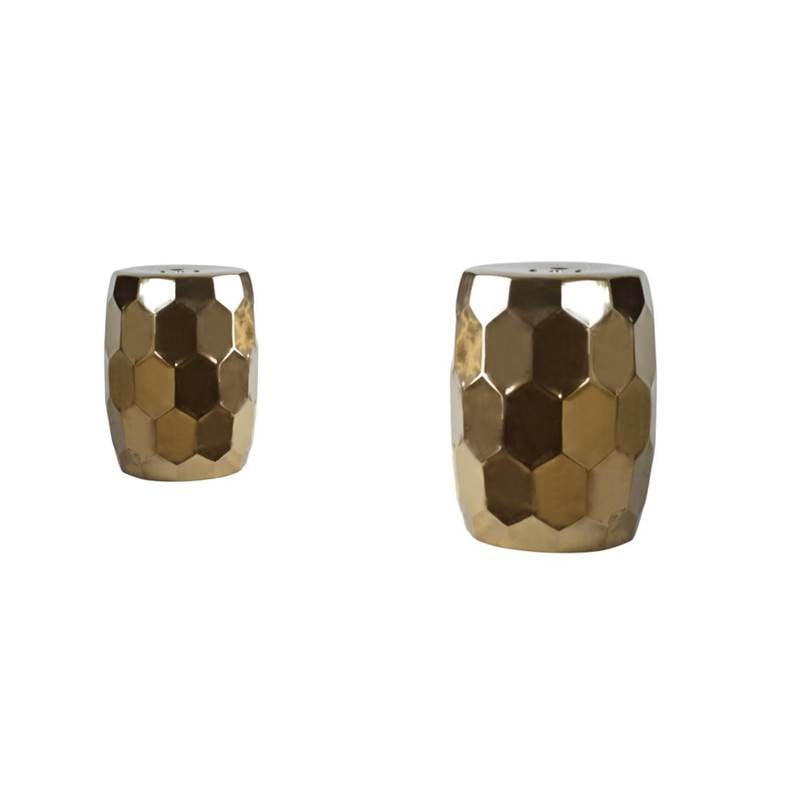 Home Square Set Of 2 Gold Chrome Ceramic Garden Stool Com - Gold Metal Garden Stool Home Square Set Of 2 Gold Chrome Ceramic Garden Stool Com - Gold Metal Garden Stool