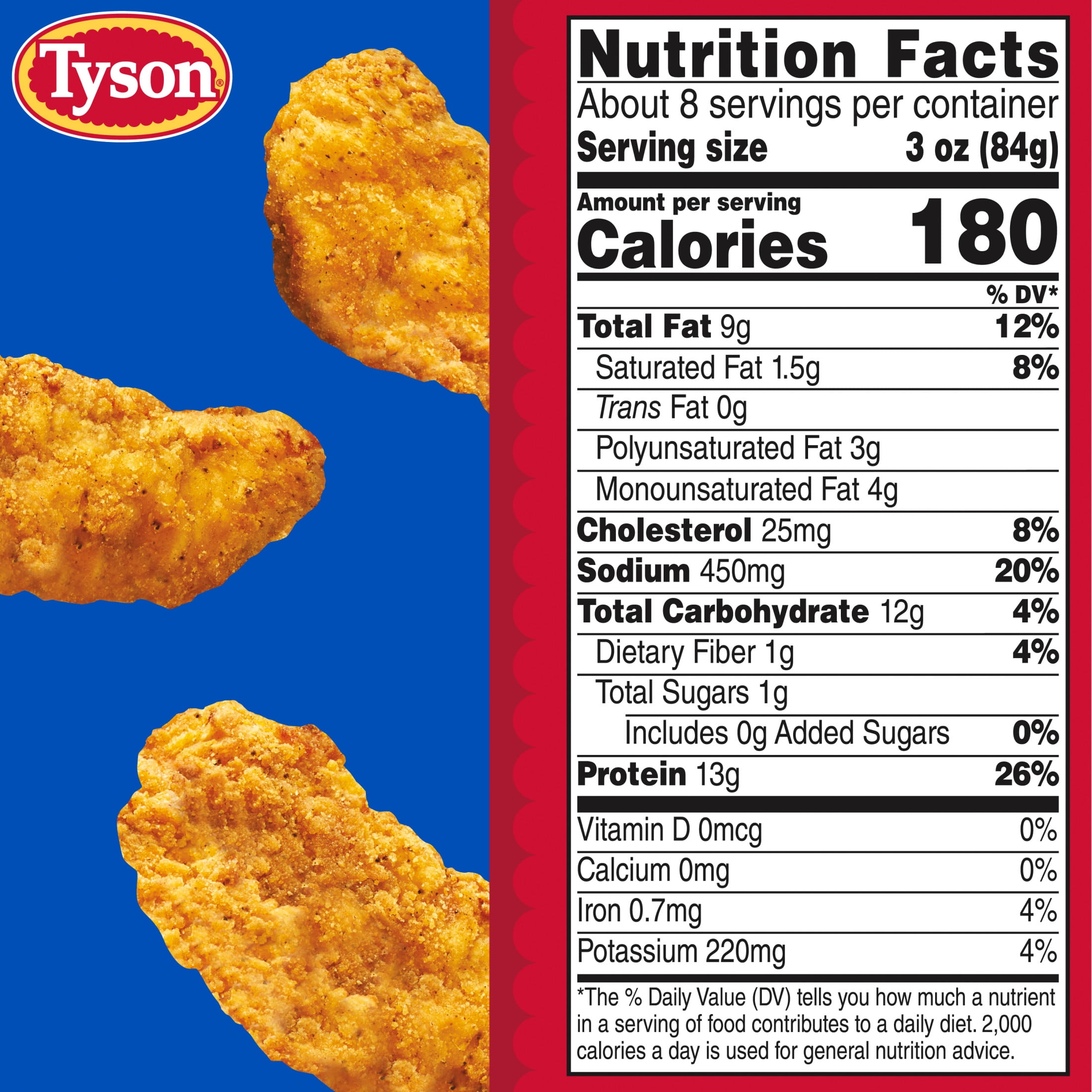 Tyson Southern Style Chicken Breast Tenderloins, 25 oz (Frozen, Fully Cooked)