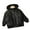 Black, variant on Infant Girls Spring Fall Leather Jacket Toddler Cotton Fleece PU Coats Little Girls Hooded Thickened Leather Outerwear for 9M-9T